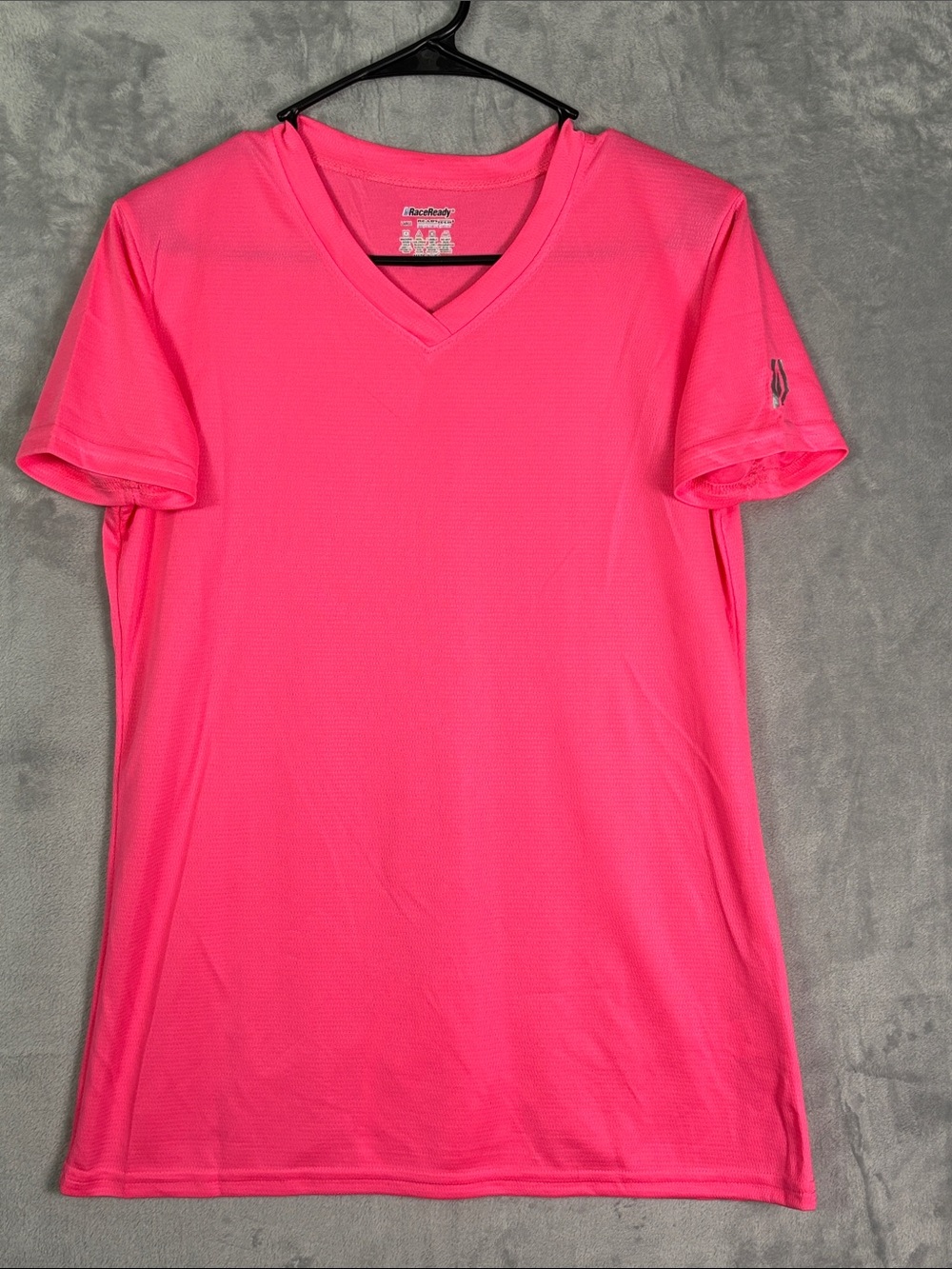 NWOT New Race Ready Hot Pink SS Activewear T-Shirt Size Large
